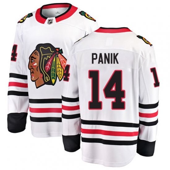 Men's Chicago Blackhawks #14 Richard Panik Fanatics Branded White Away Breakaway NHL Jersey - Ujersey