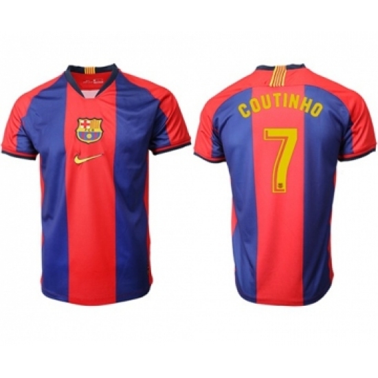 Barcelona #7 Coutinho Home Soccer Club Jersey