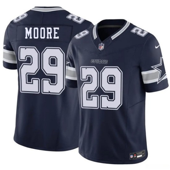 Men's Dallas Cowboys #29 Devin Moore Navy 2026 Draft F.U.S.E Vapor Untouchable Limited Stitched Football Jersey - Ujersey
