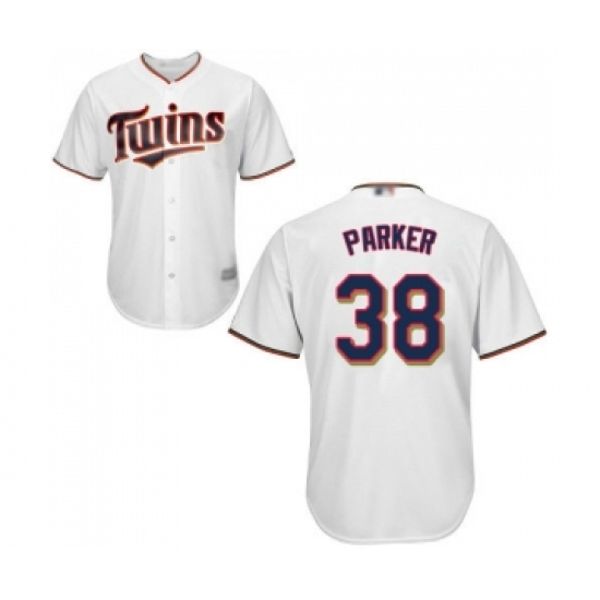 Men's Minnesota Twins #38 Blake Parker Replica White Home Cool Base Baseball Jersey - Ujersey