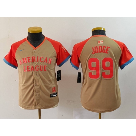 Youth New York Yankees #99 Aaron Judge Cream 2024 All Star Limited Stitched Jersey - Ujersey