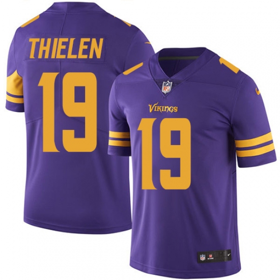 Youth Nike Minnesota Vikings #19 Adam Thielen Limited Purple Rush Vapor Untouchable NFL Jersey - Ujersey