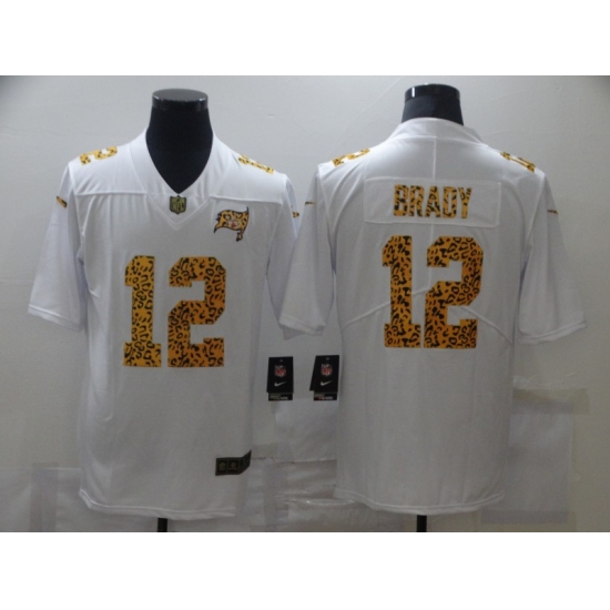 Men's Tampa Bay Buccaneers #12 Tom Brady White Nike Leopard Print Limited Jersey - Ujersey