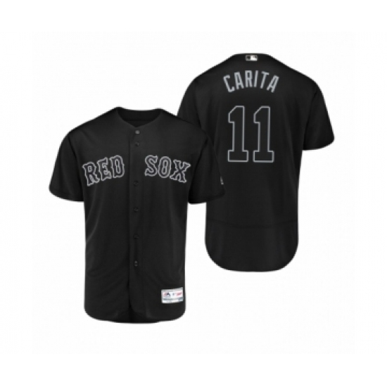 Men's Boston Red Sox #11 Rafael Devers Carita Black 2019 Players Weekend Authentic Jersey - Ujersey