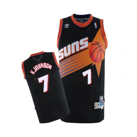 Men's Adidas Phoenix Suns #7 Kevin Johnson Swingman Black Throwback NBA Jersey - Ujersey