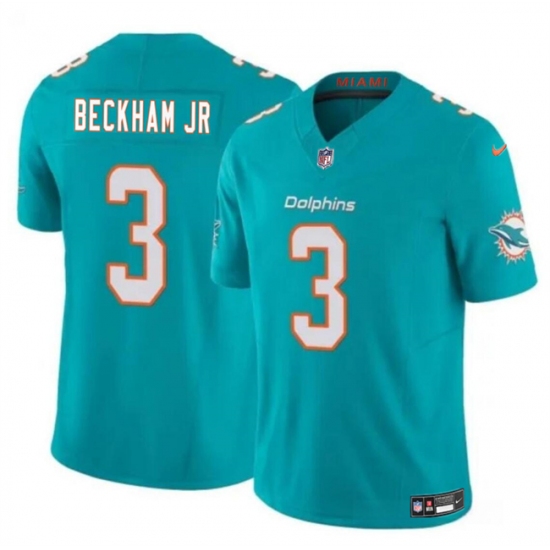 Men's Miami Dolphins #3 Odell Beckham Jr Aqua 2023 F.U.S.E Vapor Limited Football Stitched Jersey - Ujersey