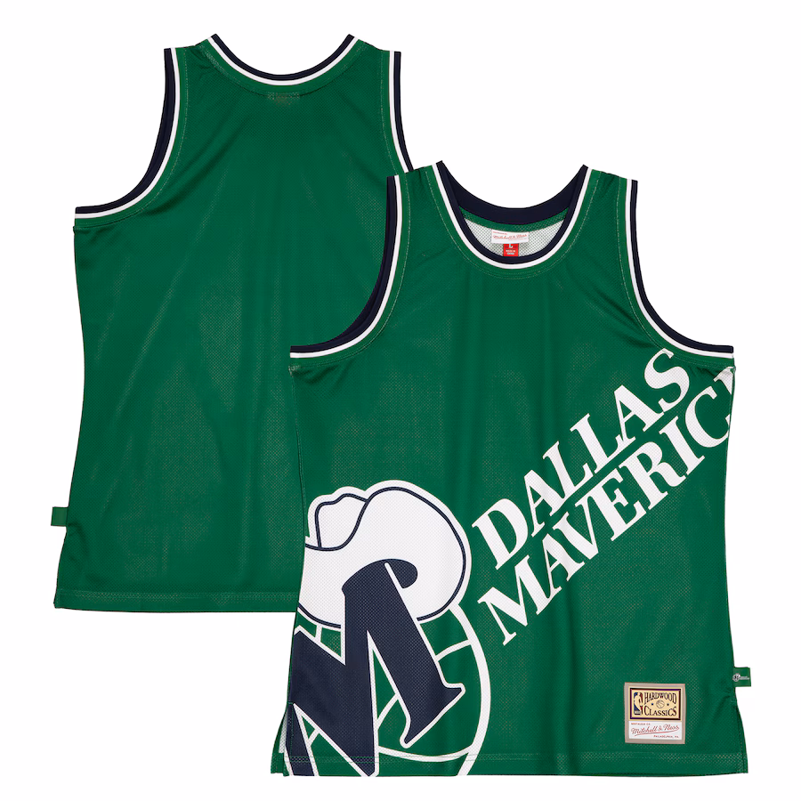 Men's Dallas Mavericks  Mitchell & Ness Green Hardwood Classics Blown Out Fashion Jersey - Ujersey NHL