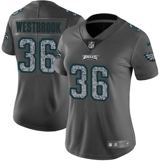 Women's Nike Philadelphia Eagles #36 Brian Westbrook Gray Static Vapor Untouchable Limited NFL Jersey - Ujersey