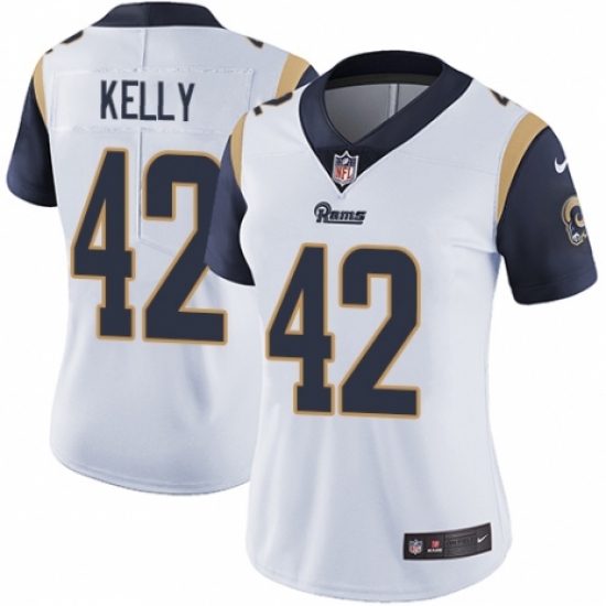 Women's Nike Los Angeles Rams #42 John Kelly White Vapor Untouchable Elite Player NFL Jersey - Ujersey