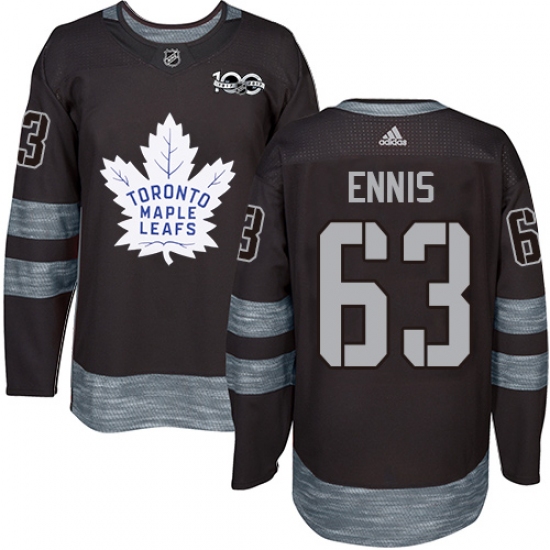 Men's Adidas Toronto Maple Leafs #63 Tyler Ennis Authentic Black 1917-2017 100th Anniversary NHL Jersey - Ujersey