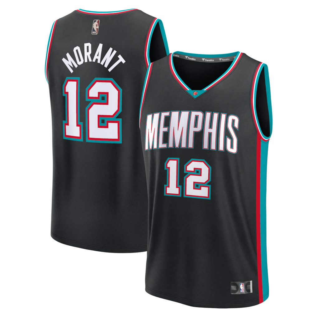Men's Memphis Grizzlies Ja Morant Fanatics Black Fast Break Jersey - Classic Edition - Vujersey Los Angeles Rams