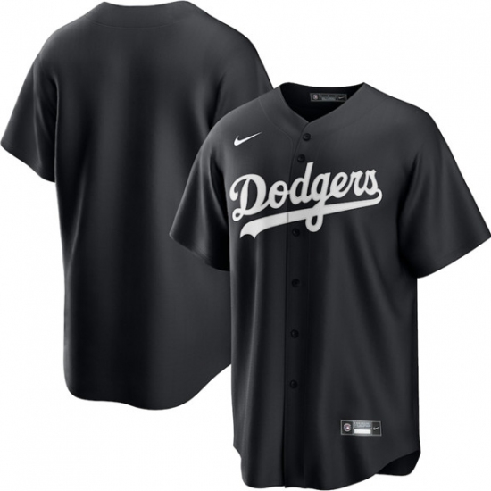 Men's Los Angeles Dodgers Blank Black Lights Out Limited Stitched Baseball Jersey - Ujersey