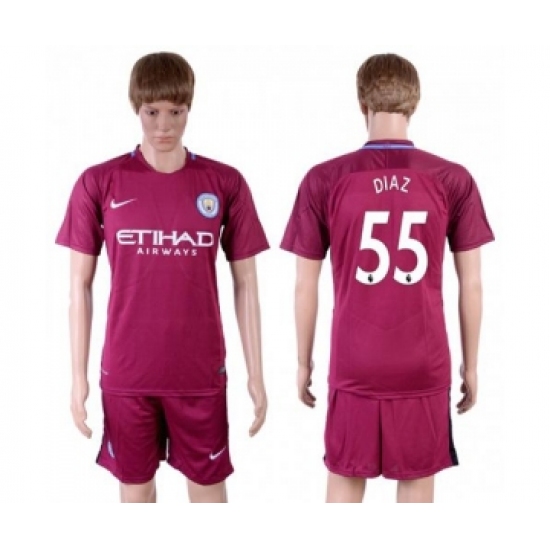 Manchester City #55 Diaz Away Soccer Club Jersey