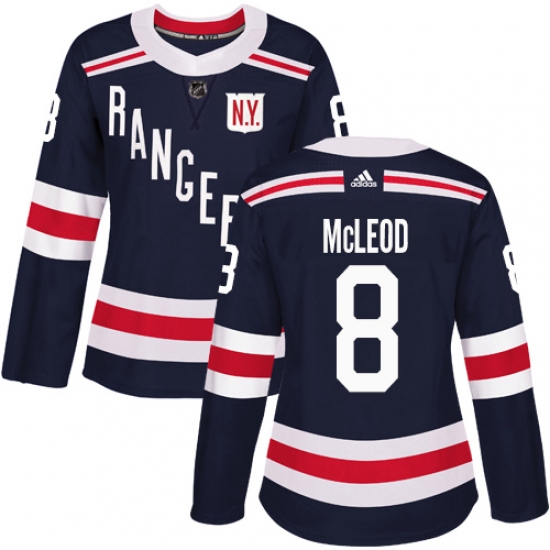 Women's Adidas New York Rangers #8 Cody McLeod Authentic Navy Blue 2018 Winter Classic NHL Jersey - Ujersey
