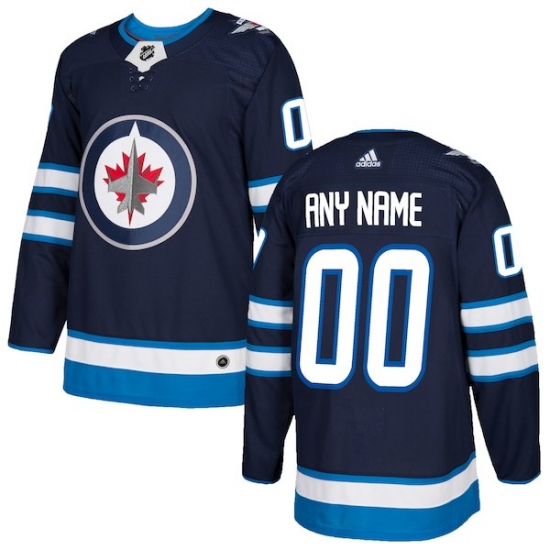 Men's Winnipeg Jets adidas Navy Authentic Custom Jersey - ujerseystore