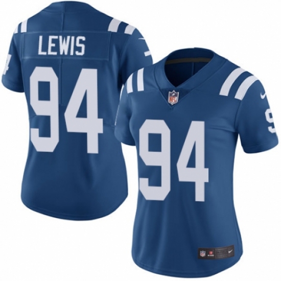 Women's Nike Indianapolis Colts #94 Tyquan Lewis Royal Blue Team Color Vapor Untouchable Elite Player NFL Jersey - Ujersey