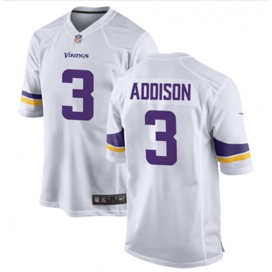 Men's Minnesota Vikings #3 Jordan Addison Nike White 2023 NFL Draft First Round Pick Limited Jersey - Ujersey