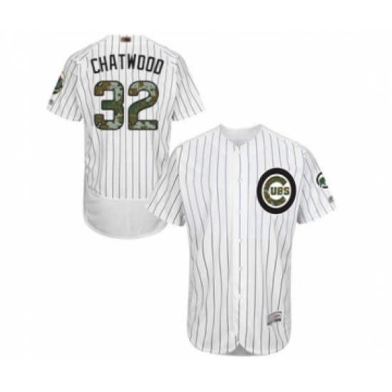 Men's Chicago Cubs #32 Tyler Chatwood Authentic White 2016 Memorial Day Fashion Flex Base Baseball Player Jersey - Ujersey