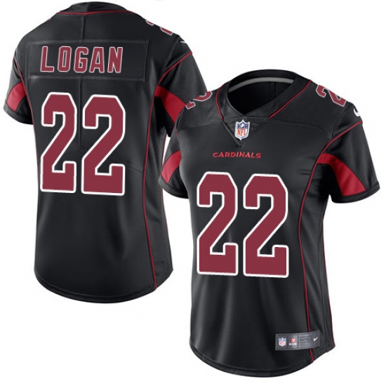 Women's Nike Arizona Cardinals #22 T. J. Logan Limited Black Rush Vapor Untouchable NFL Jersey - Ujersey