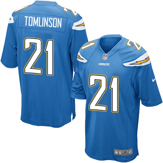 Men's Nike Los Angeles Chargers #21 LaDainian Tomlinson Game Electric Blue Alternate NFL Jersey - Ujersey