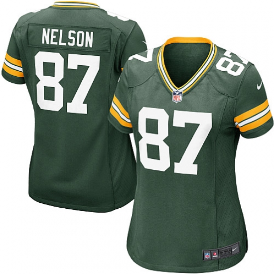Women's Nike Green Bay Packers #87 Jordy Nelson Game Green Team Color NFL Jersey - Ujersey
