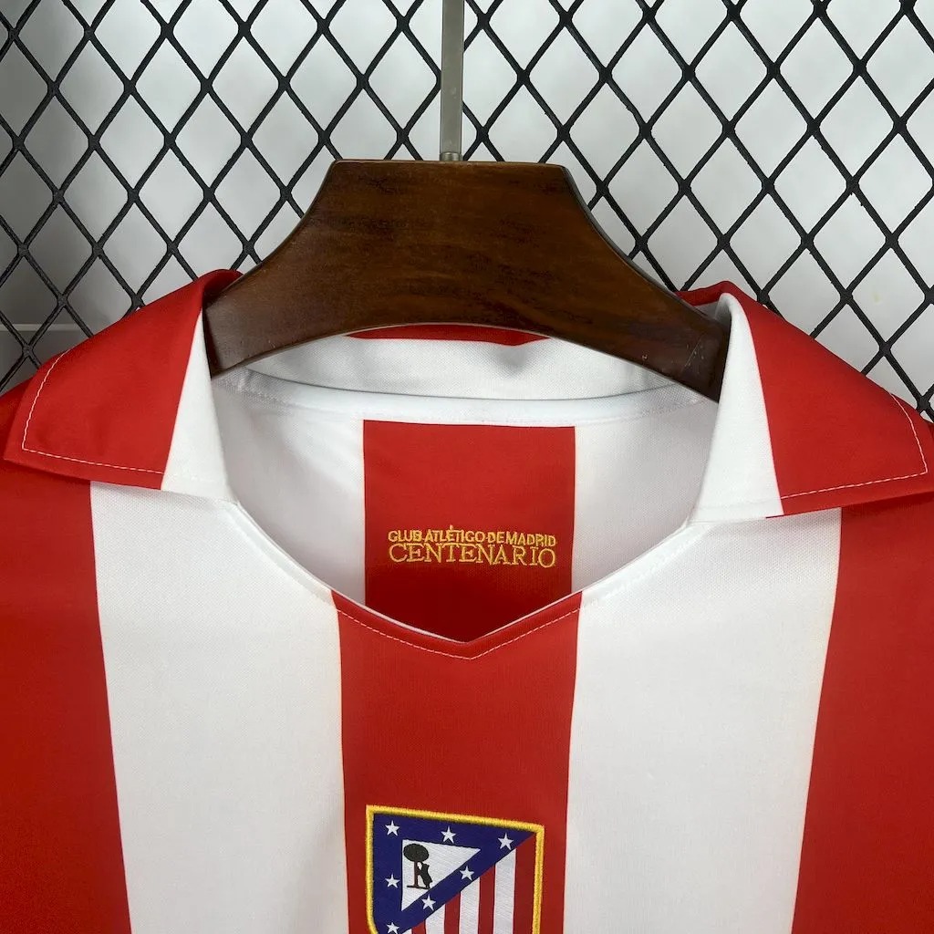 Atletico Madrid Retro Soccer Jersey Home Shirt 2003-04