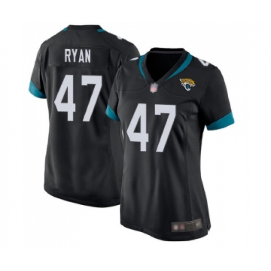 Women's Jacksonville Jaguars #47 Jake Ryan Game Black Team Color Football Jersey - Ujersey