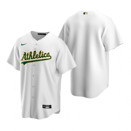 Men's Nike Oakland Athletics Blank White Home Stitched Baseball Jersey - Ujersey