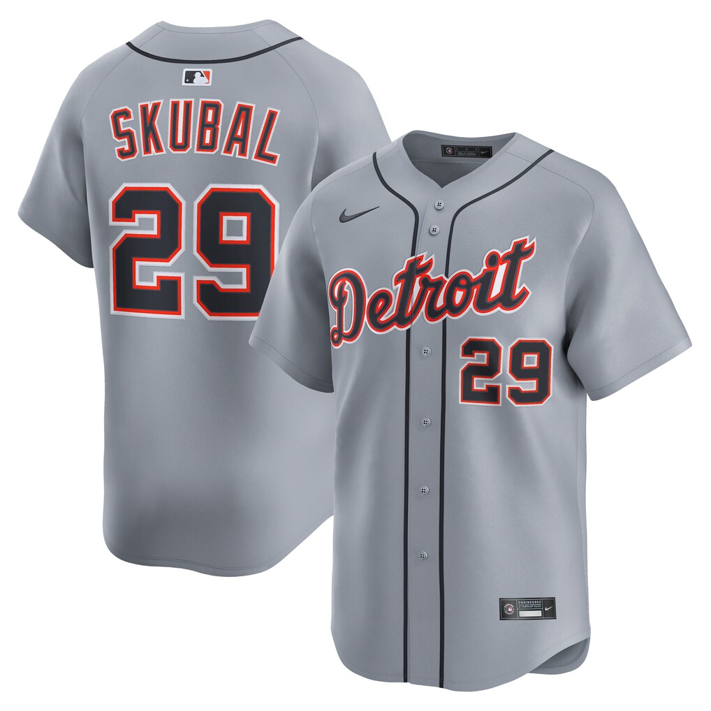 Men's Detroit Tigers Tarik Skubal Nike Gray Road Limited Jersey - Ujersey