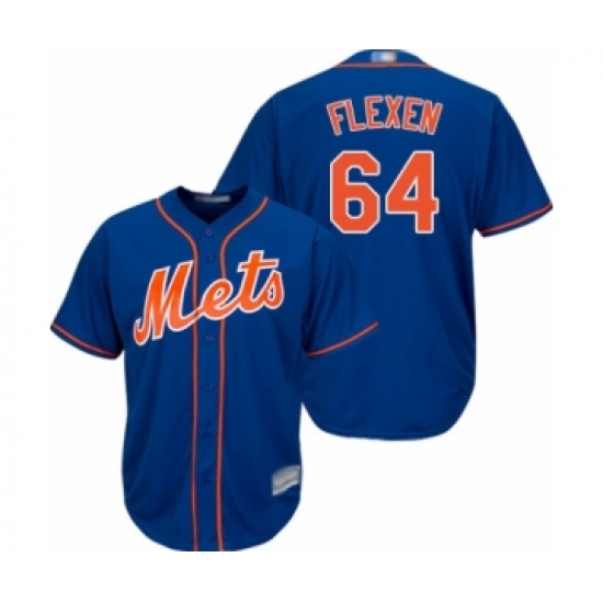 Youth New York Mets #64 Chris Flexen Authentic Royal Blue Alternate Home Cool Base Baseball Player Jersey - Ujersey