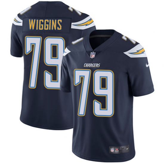 Youth Nike Los Angeles Chargers #79 Kenny Wiggins Navy Blue Team Color Vapor Untouchable Elite Player NFL Jersey - Ujersey
