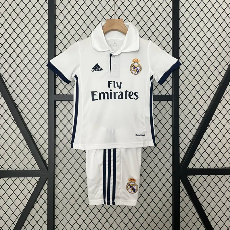 Real Madrid Retro Jersey Home Kids Kit Jersey+Shorts 2016/17 - U-jersey