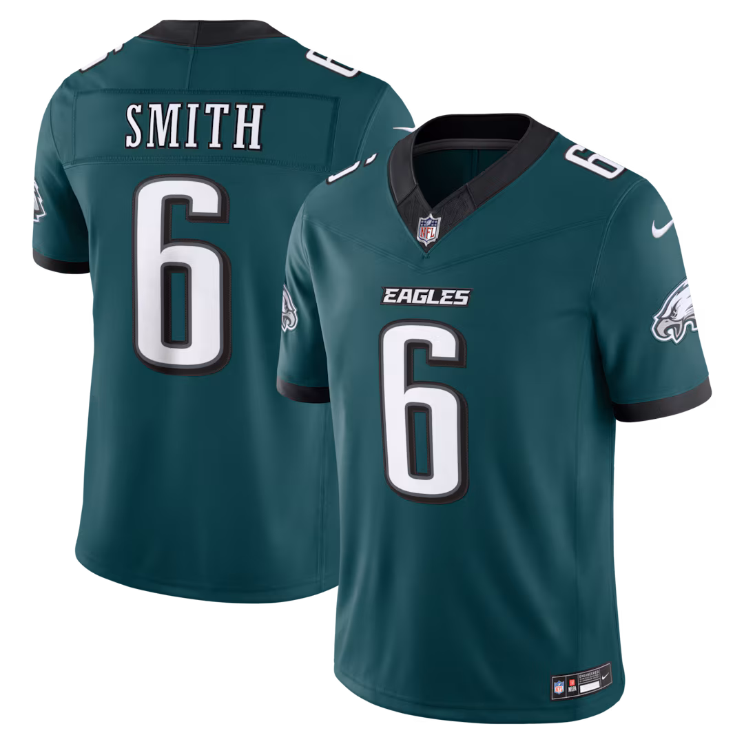 Men's Philadelphia Eagles DeVonta Smith Nike Midnight Green Team Vapor F.U.S.E. Stitched Limited Jersey