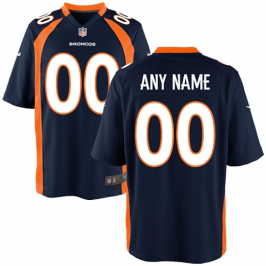 Mens Denver Broncos Nike Navy Blue Customized Alternate Game Jersey - Ujersey