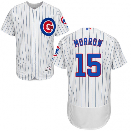 Men's Majestic Chicago Cubs #15 Brandon Morrow White Home Flex Base Authentic Collection MLB Jersey - Ujersey