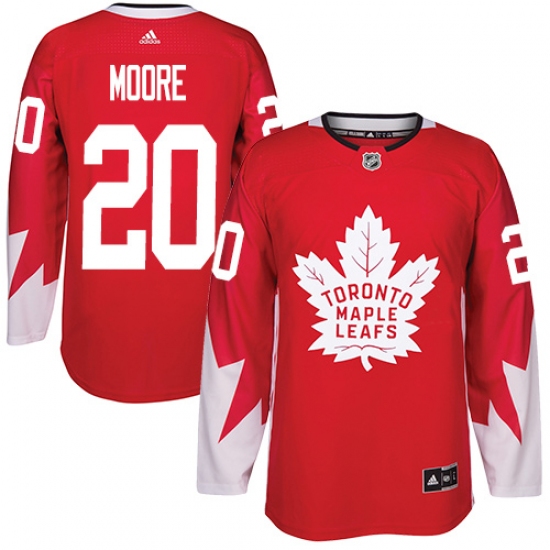 Youth Adidas Toronto Maple Leafs #20 Dominic Moore Authentic Red Alternate NHL Jersey - Ujersey