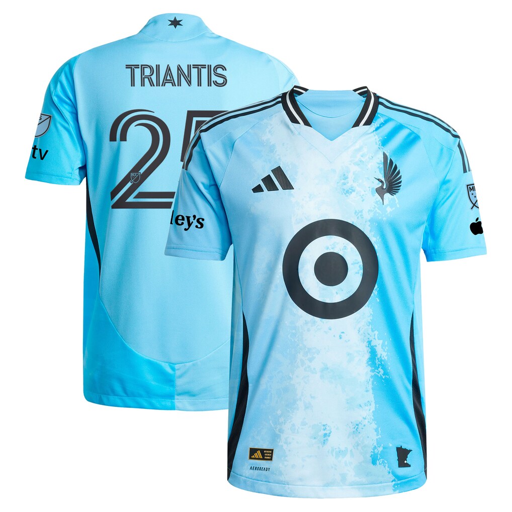Men's Minnesota United FC Nectarios Triantis adidas Blue 2025 CONVERGENCE On-Field Authentic Jersey - Ujersey