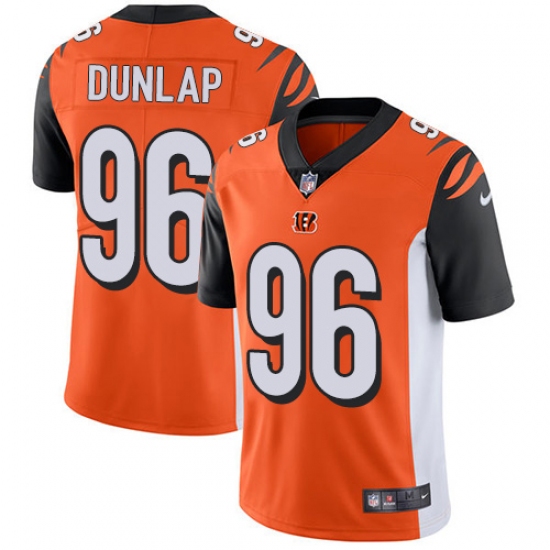 Youth Nike Cincinnati Bengals #96 Carlos Dunlap Elite Orange Alternate NFL Jersey - Ujersey