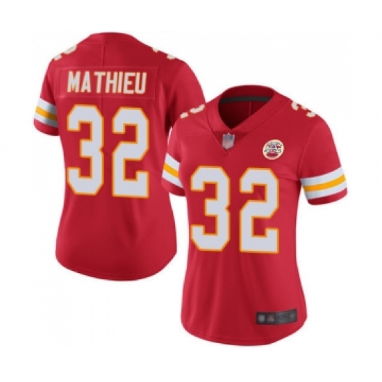 Women's Kansas City Chiefs #32 Tyrann Mathieu Red Team Color Vapor Untouchable Limited Player Football Jersey - Ujersey