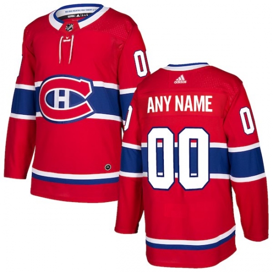Men's Montreal Canadiens adidas Red Authentic Custom Jersey - Ujersey