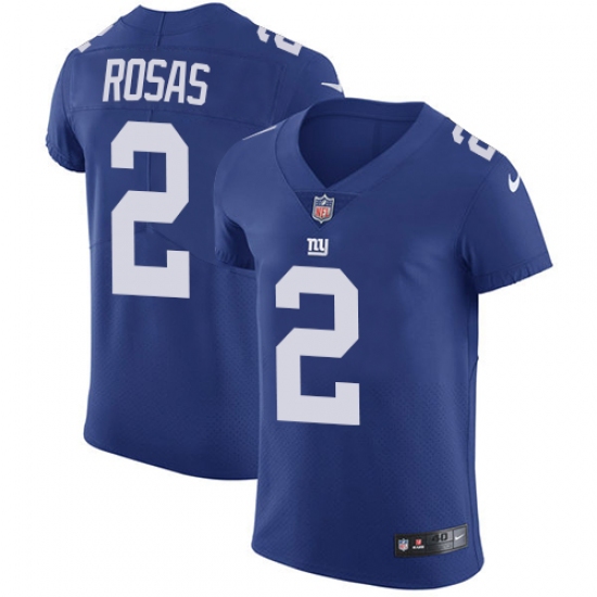 Men's Nike New York Giants #2 Aldrick Rosas Royal Blue Team Color Vapor Untouchable Elite Player NFL Jersey - Ujersey