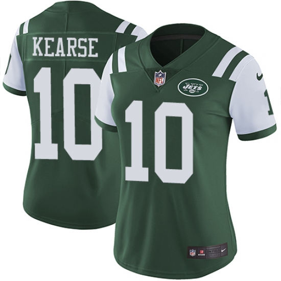 Women's Nike New York Jets #10 Jermaine Kearse Green Team Color Vapor Untouchable Elite Player NFL Jersey - Ujersey