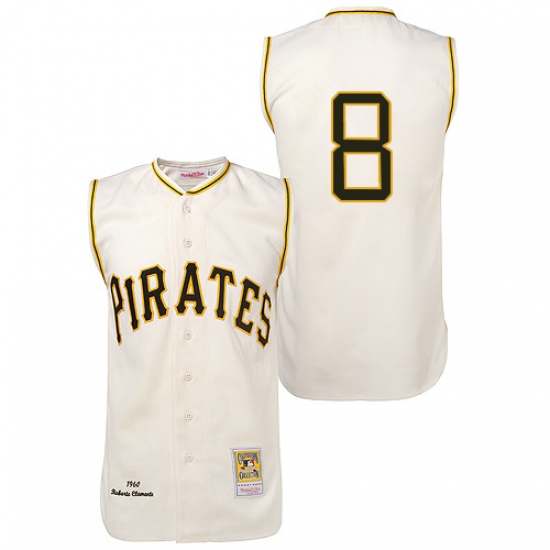 Men's Mitchell and Ness 1960 Pittsburgh Pirates #8 Willie Stargell Authentic Cream Throwback MLB Jersey - Ujersey