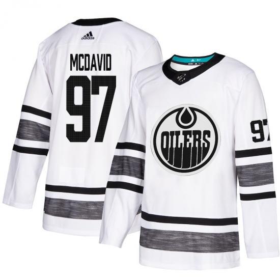 Men's Adidas Edmonton Oilers #97 Connor McDavid White 2019 All-Star Game Parley Authentic Stitched NHL Jersey - Ujersey