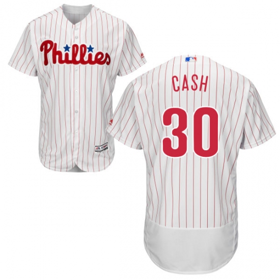 Men's Majestic Philadelphia Phillies #30 Dave Cash White Home Flex Base Authentic Collection MLB Jersey - Ujersey