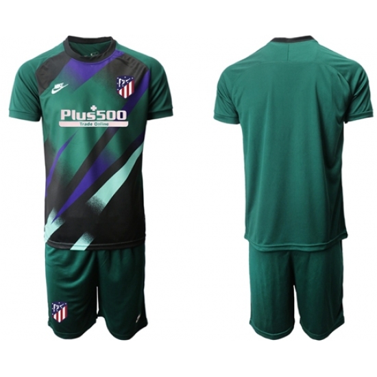 Atletico Madrid Blank Green Goalkeeper Soccer Club Jersey