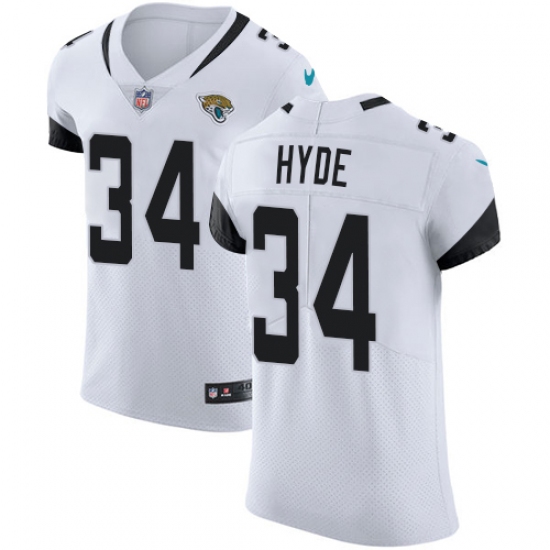 Men's Nike Jacksonville Jaguars #34 Carlos Hyde White Vapor Untouchable Elite Player NFL Jersey - Ujersey