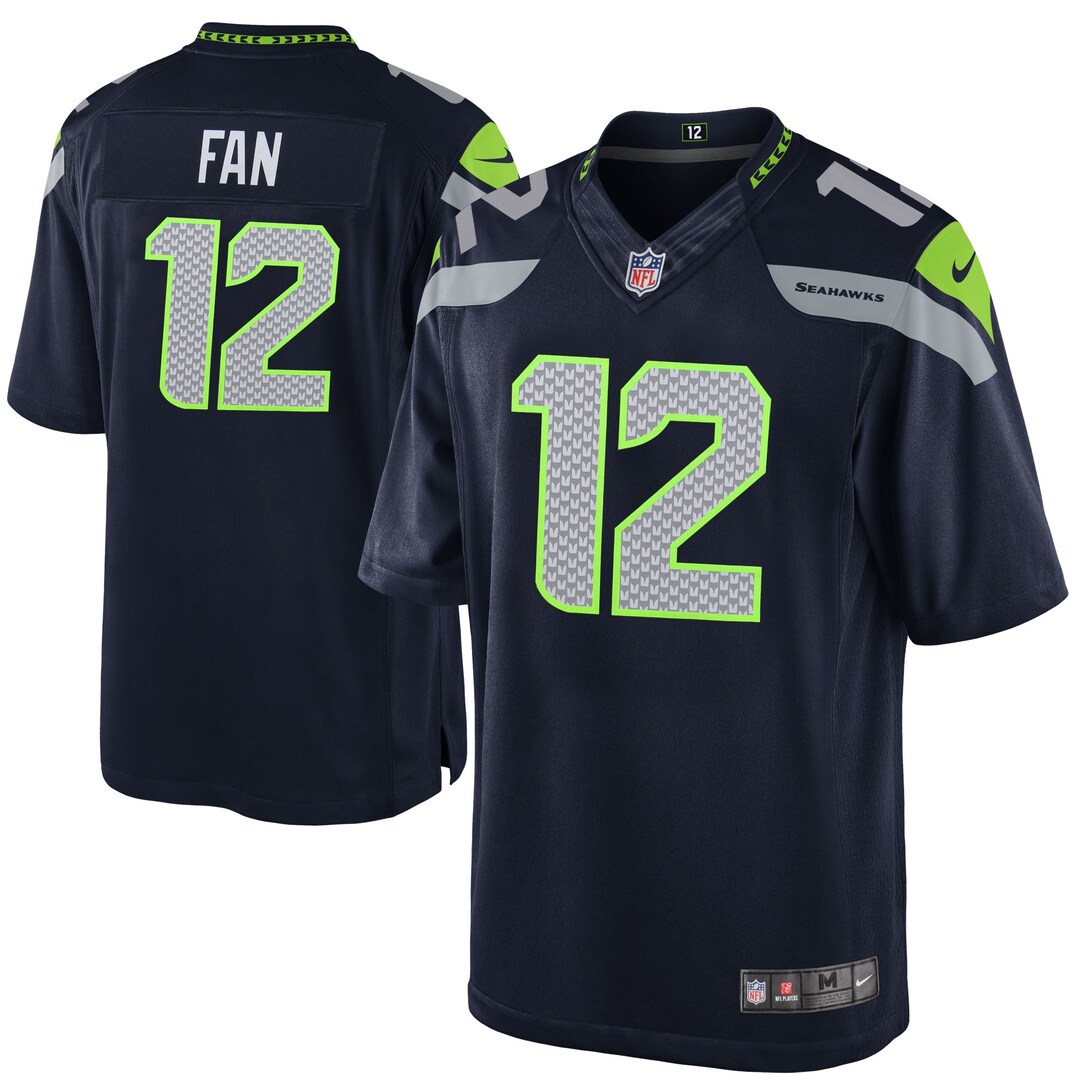 Youth Seattle Seahawks 12th Fan Nike College Navy Game Jersey - Ujersey