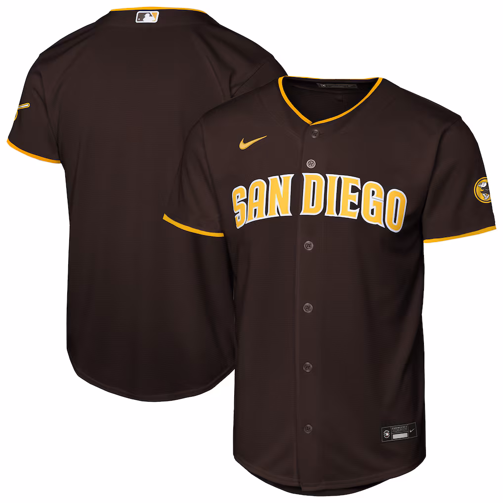 Youth San Diego Padres Nike Brown Home Stadium Jersey - SUjersey01
