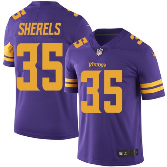 Youth Nike Minnesota Vikings #35 Marcus Sherels Elite Purple Rush Vapor Untouchable NFL Jersey - Ujersey